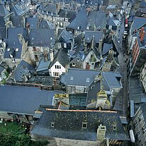 auf dem Turm Dinan von oben