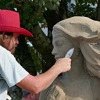 Künstler bei der Arbeit