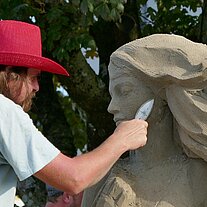 Künstler bei der Arbeit