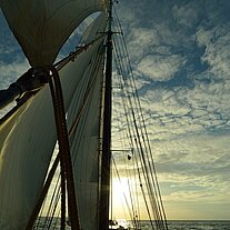 Abendstimmung vor der französischen Küste