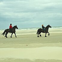 Reiter am Strand