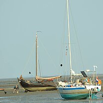 Segelboote trockengefallen