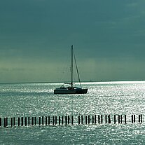 Stimmung an der Landungsbrücke von Ameland