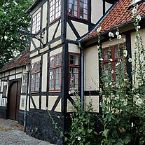 Fachwerkhaus mit Blumen