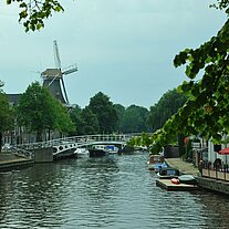 Windmühle vom Liegeplatz aus