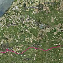 Landkarte nach Leeuwarden