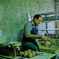 in einer Töpferwerkstatt