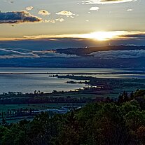 Blick am Morgen nach Bregenz