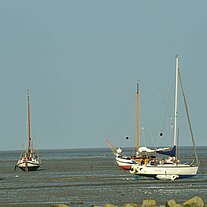 Segelboote trockengefallen