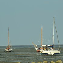 Segelboote trockengefallen