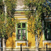 Haus am Eingang zum Arboretum