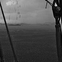 Platzregen am Schiff