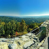 Panorama auf der Burg Weissenstein
