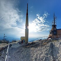 Säntisgipfel im Gegenlicht