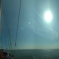 Panoramaaufnahme beim Segeln