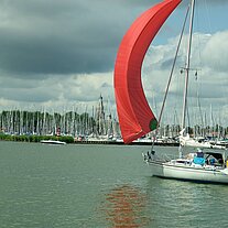 einlaufen in den Hafen von Enkhuizen