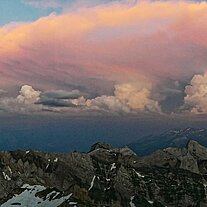 Wolkenstimmung bei Sonnenuntergang