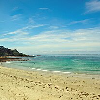 Vazon Bay im Norden Guernseys