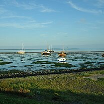 Boote im Wattenmeer