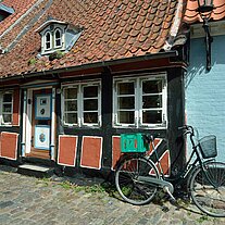 Fachwerkhaus mit Fahrrad